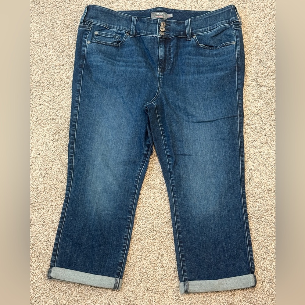 Torrid Dark Blue Ankle Jeans